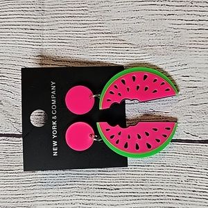 NWT NY&Co. Watermelon earrings